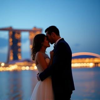 Happy Couple Singapore Marina